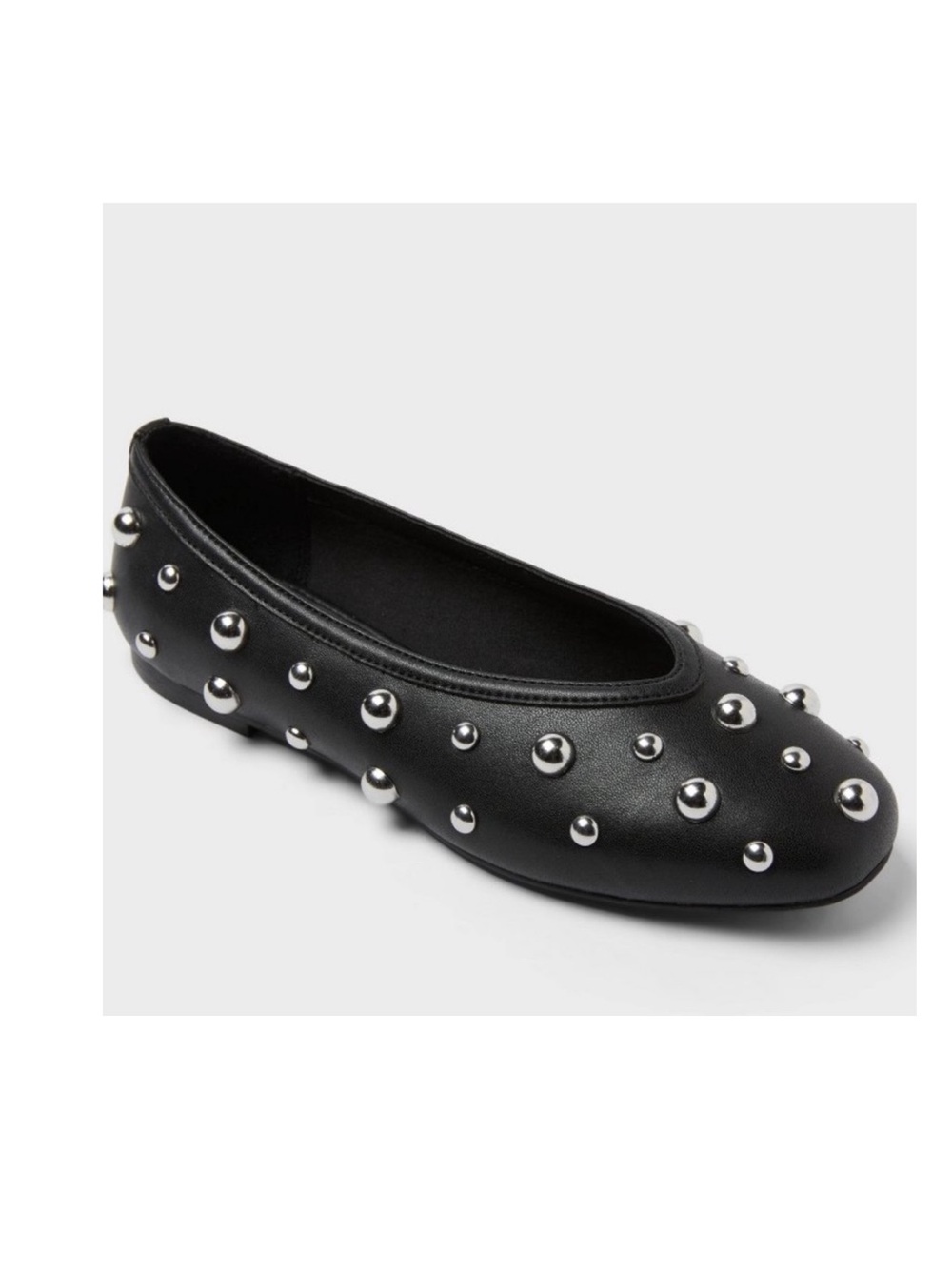 A NEW DAY Women's Sammie Studded Ballet Flats with Memory Foam black -various